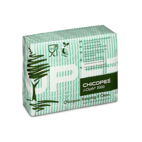 Chicopee J-Cloth Compostable Cleaning Cloth Pack - Green - Pack of 50