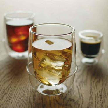 Kinto Kronos Double Wall Coffee Glass - 250ml - 9oz
