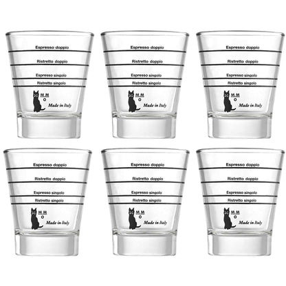 Motta Graduated Espresso Shot Glass - Pack of 6