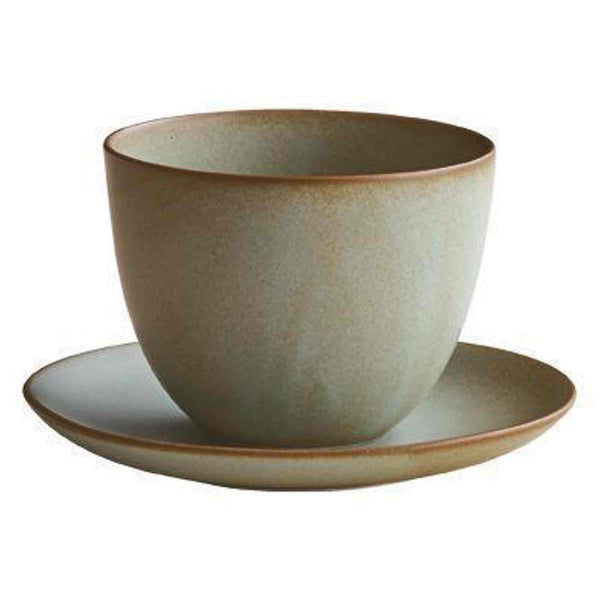 Kinto Pebble Cup and Saucer - Moss Green - 180ml - 6oz