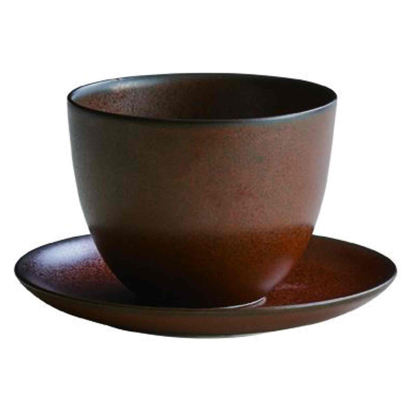 Kinto Pebble Cup and Saucer - Brown - 180ml - 6oz