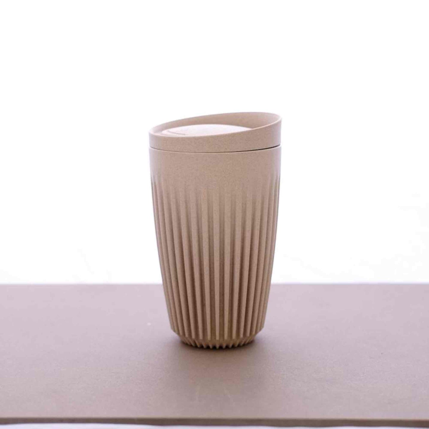 Huskee Cup & Lid Reusable Coffee Cup - 12oz / 360ml - Natural