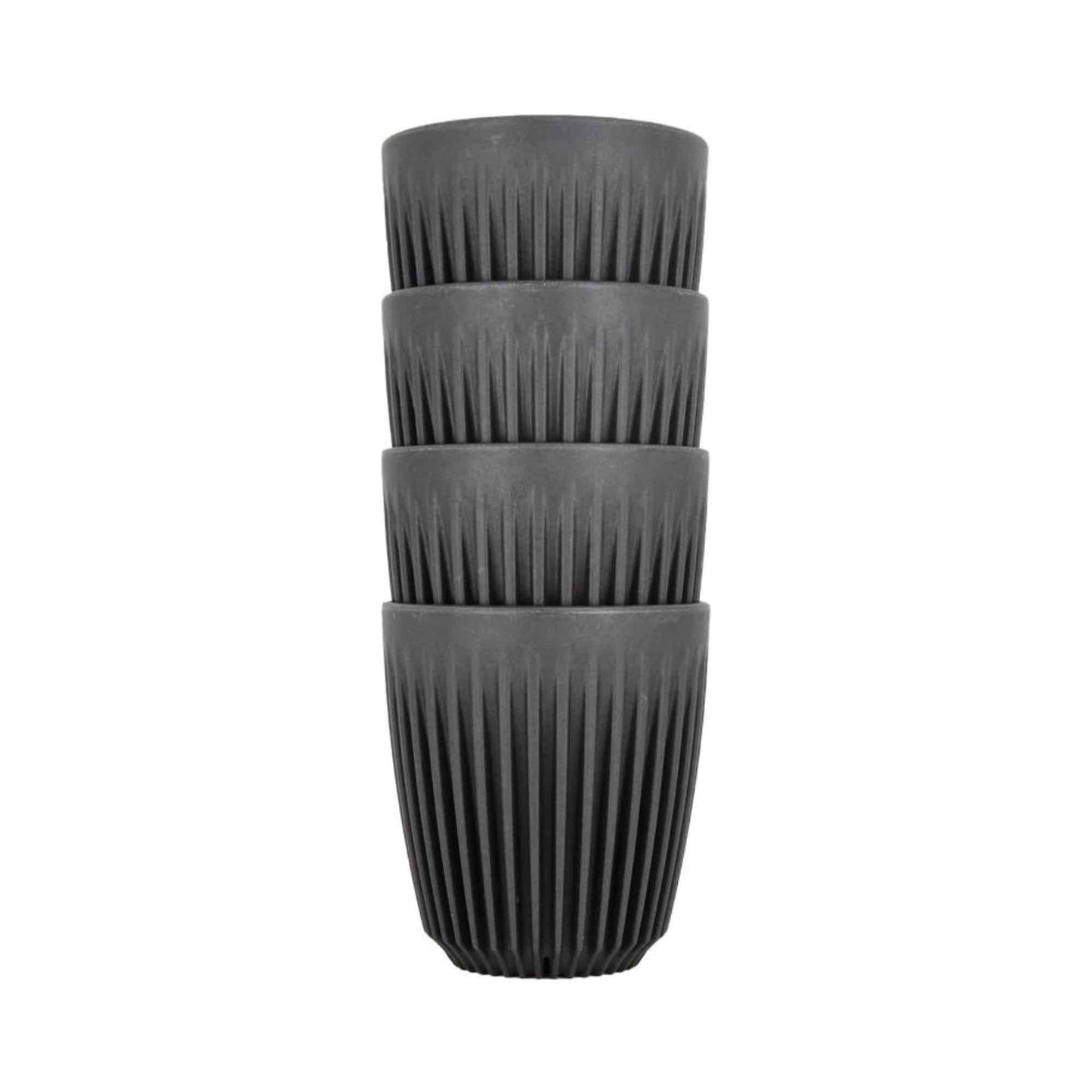 Huskee Cup & Lid Reusable Coffee Cup - 8oz / 240ml - Charcoal