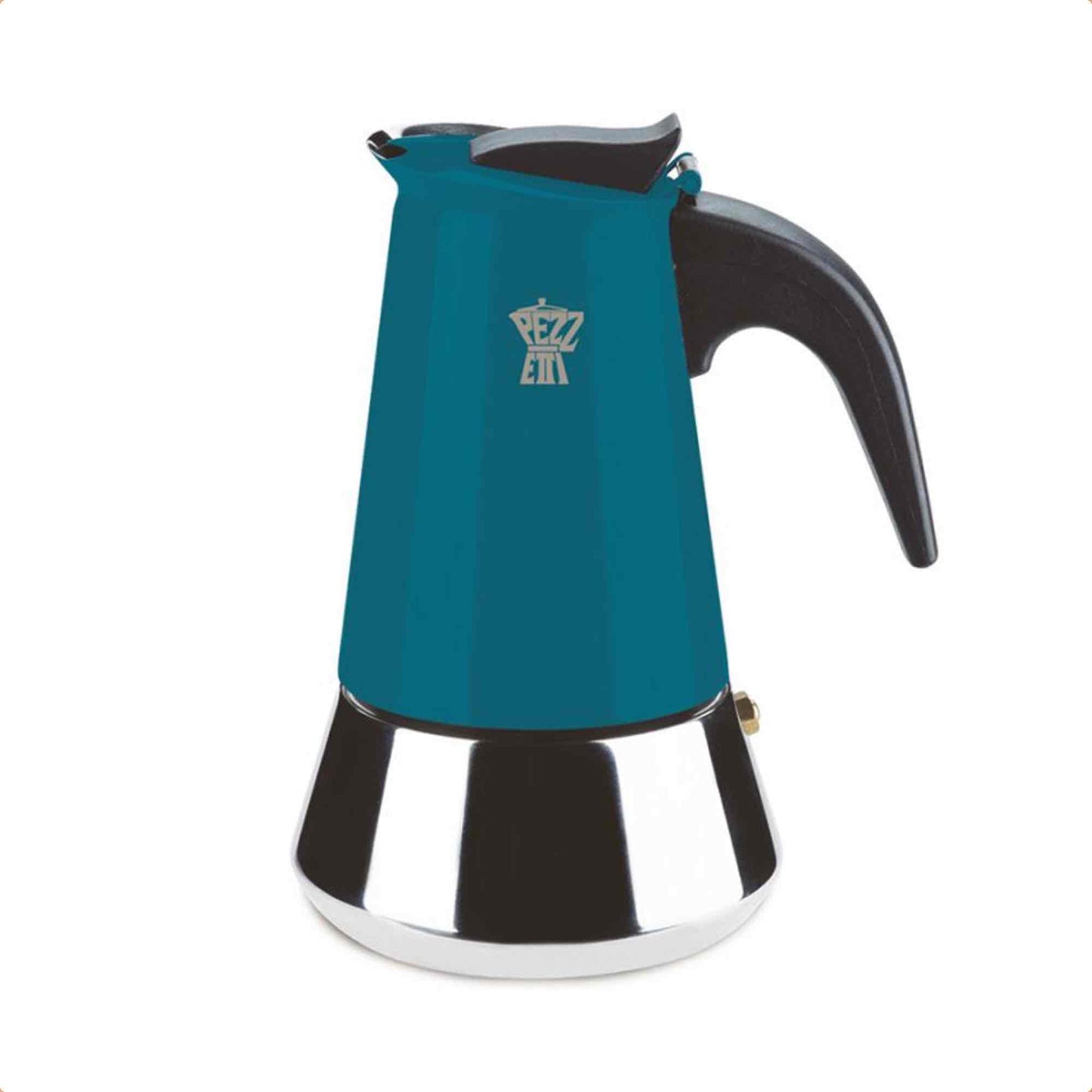Pezzetti Steelexpress Stove Top Moka Pot - 2 Cup - Teal Blue