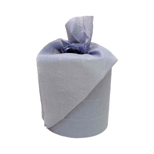 2 Ply Centre Feed Blue Paper Cleaning Roll - Single - 120m