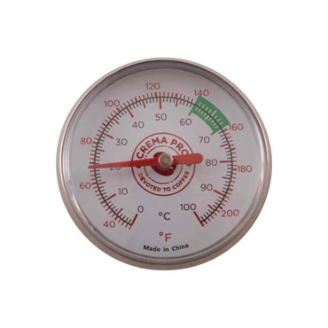 Crema Pro Small Milk Jug Thermometer - Dual Dial - 5.5 Inch
