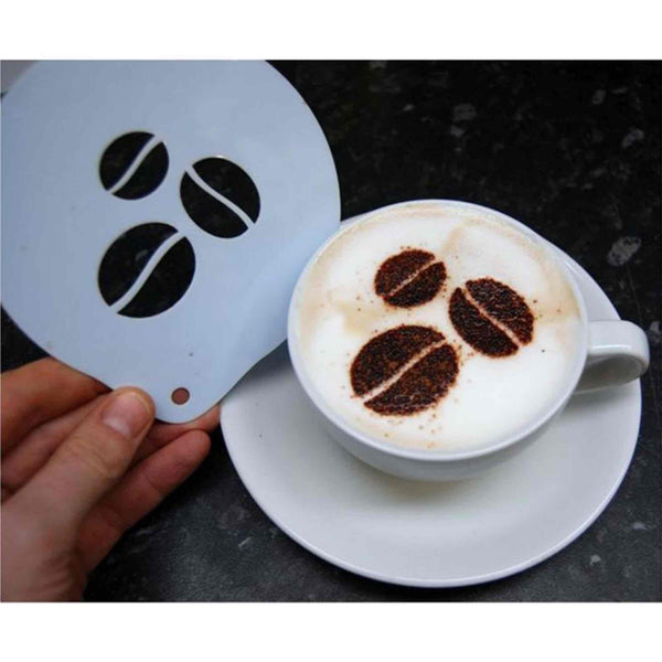 Coffee Bean Hot Chocolate Coffee Stencil
