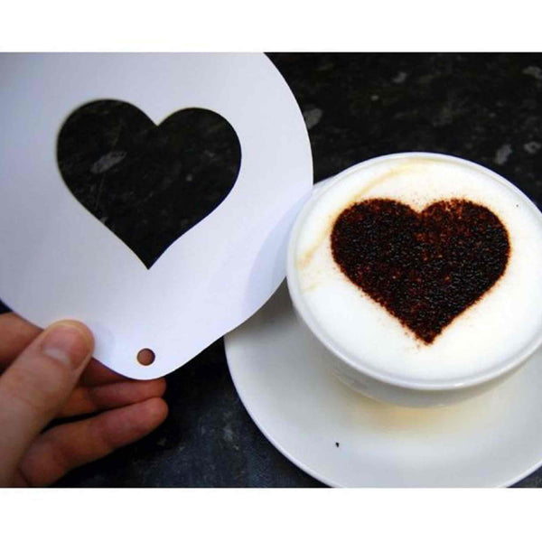 Heart Hot Chocolate Coffee Stencil