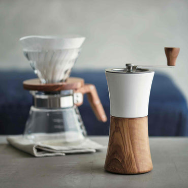 Hario V60 01 Olive Wood Glass Server - 400ml