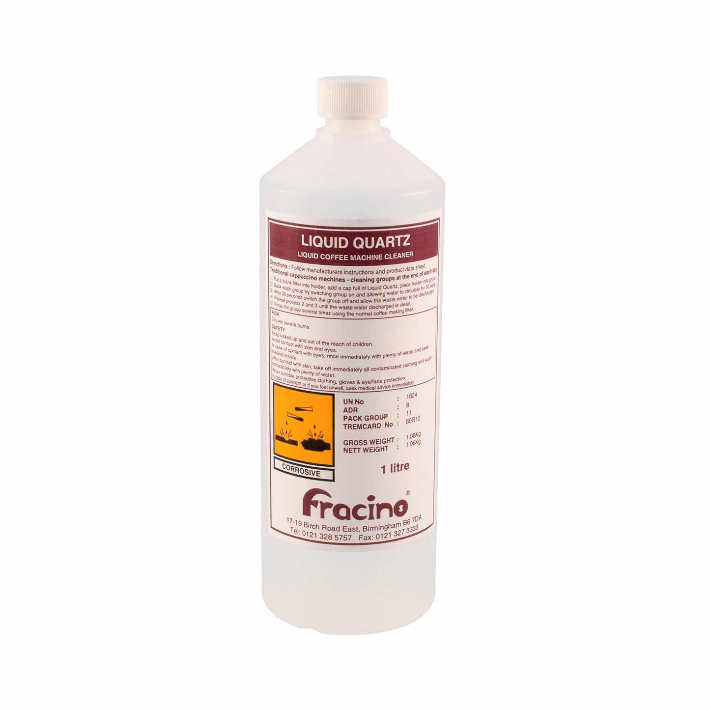 Liquid Quartz Group Cleaner for Traditional Coffee Machines - 1 Litre Bottle