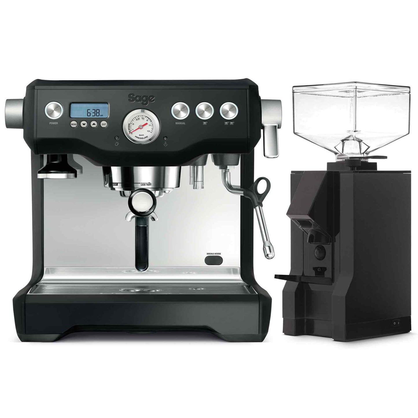 Sage The Dual Boiler Espresso Machine + Eureka Manuale 50 Grinder Package