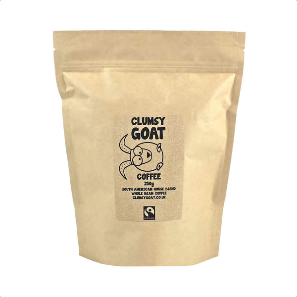 Clumsy Goat Fairtrade South American House Blend Coffee Beans – 100% Arabica
