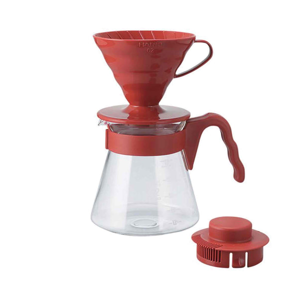 Hario V60 02 Red Pour Over Gift Set - 4 Cup