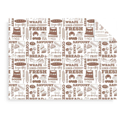 Vegware Compostable 400 x 300mm Greaseproof Sheet - Bakery - Case of 1000