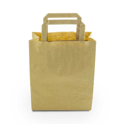 Vegware Compostable Small Recycled Kraft Paper Carrier - Case of 500