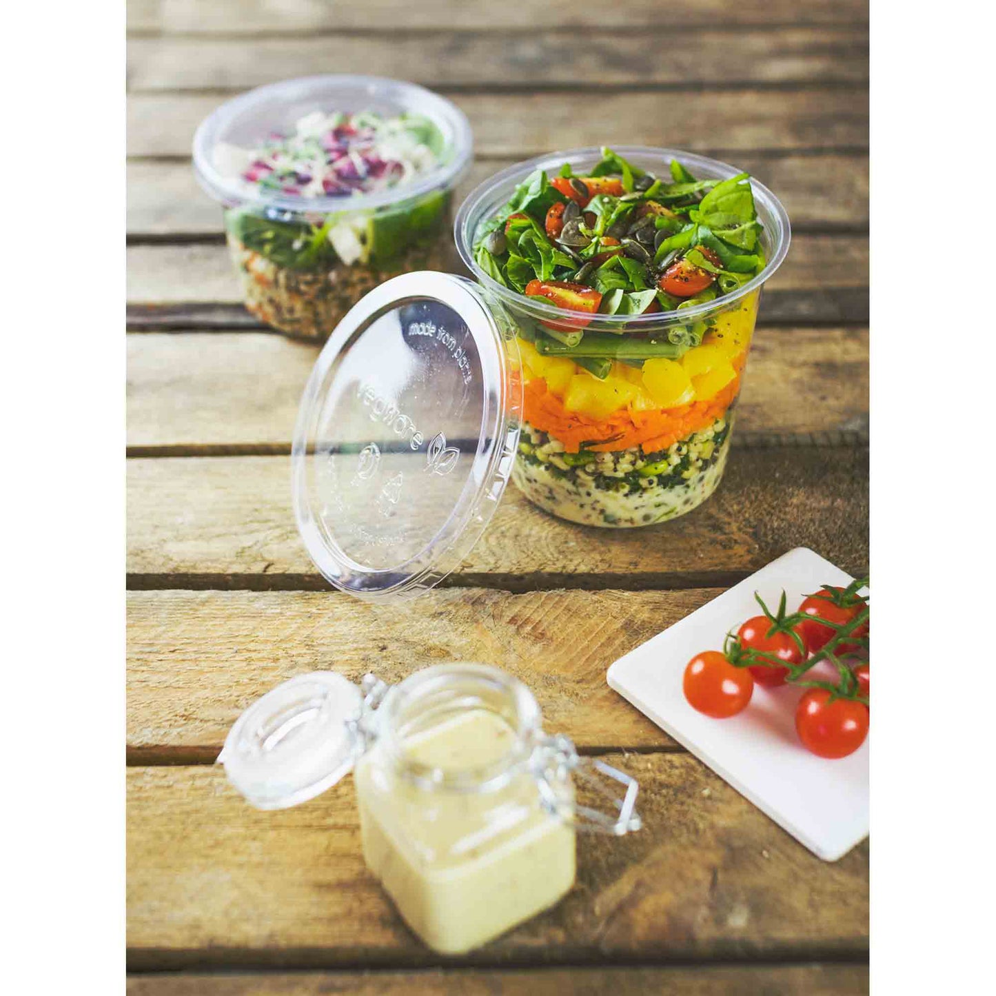 Vegware Compostable 24oz PLA Round Deli Container - Case of 500