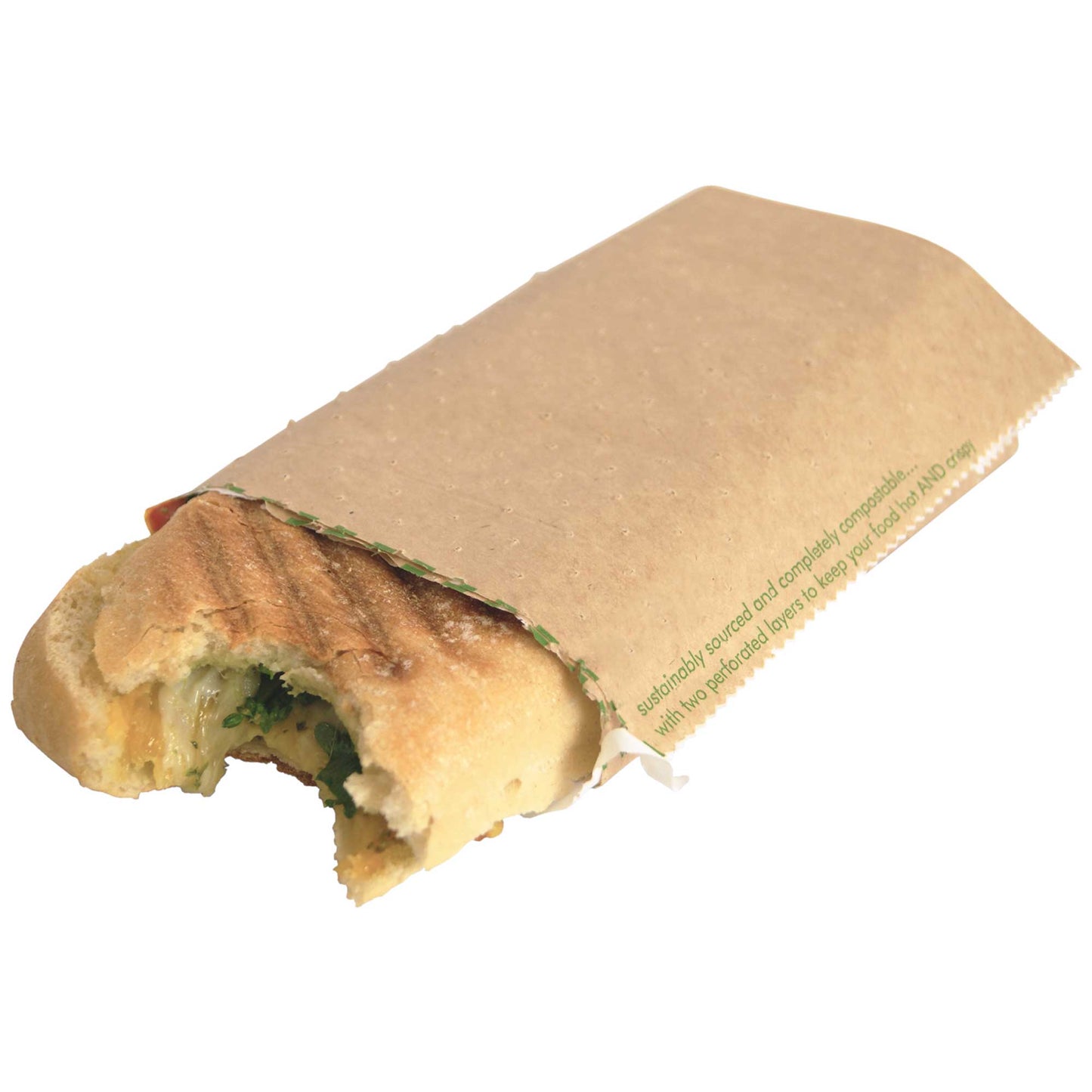 Vegware Compostable 8 x 2 x 9in Therma Paper Pouch - Case of 500