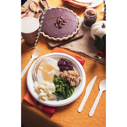 Vegware Compostable 9in Bagasse Plate - White - Case of 500