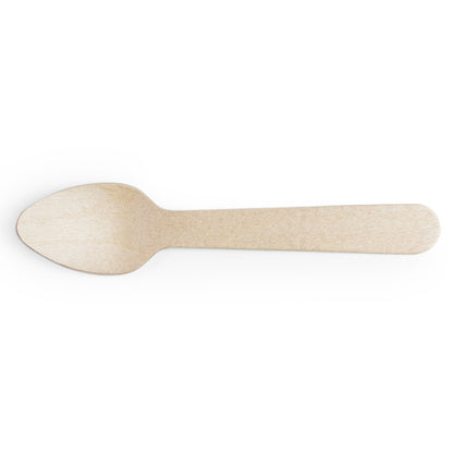 Vegware Compostable 4.25in Mini Wooden Spoon - Case of 2000