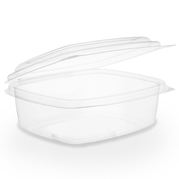 Vegware Compostable 12oz PLA Hinged Deli Container - Case of 300