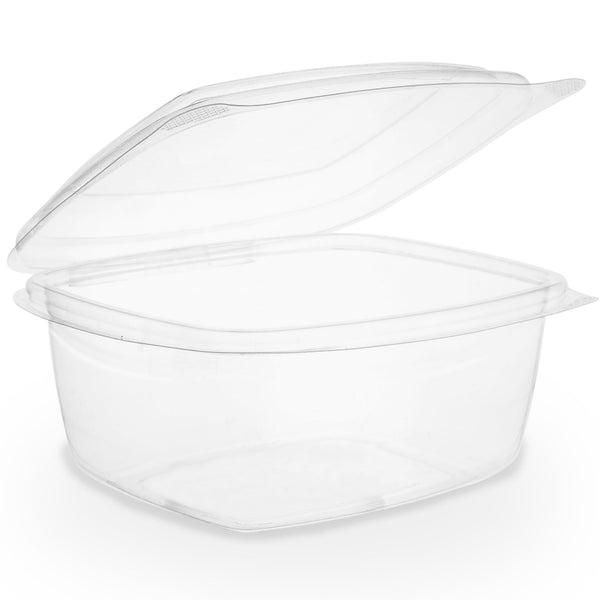 Vegware Compostable 16oz PLA Hinged Deli Container - Case of 300