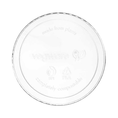 Vegware Compostable PLA Round Deli Lid (Fits 8-32oz Containers) - Case of 500