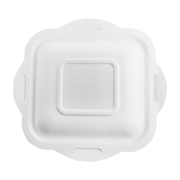 Vegware Compostable Size 4 Bagasse Gourmet Lid - Case of 600