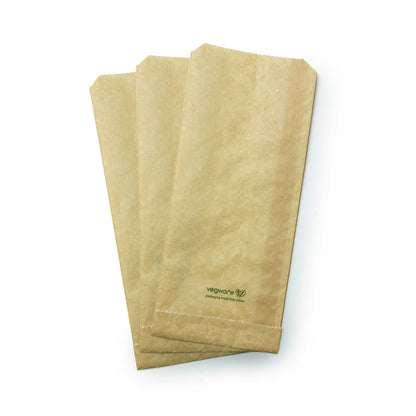 Vegware Compostable 5 x 2 x 11.5in Therma Paper Bag - Case of 500