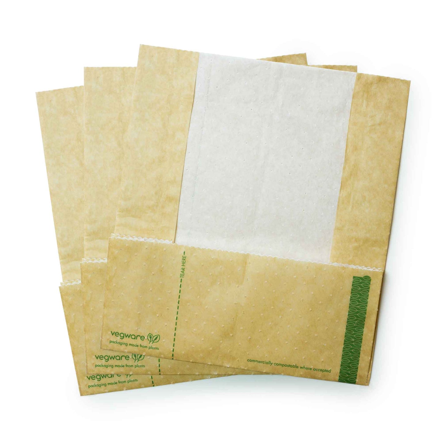 Vegware Compostable 8 x 2 x 9in Therma Paper Pouch - Case of 500