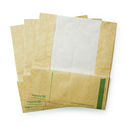 Vegware Compostable 8 x 2 x 9in Therma Paper Pouch - Case of 500