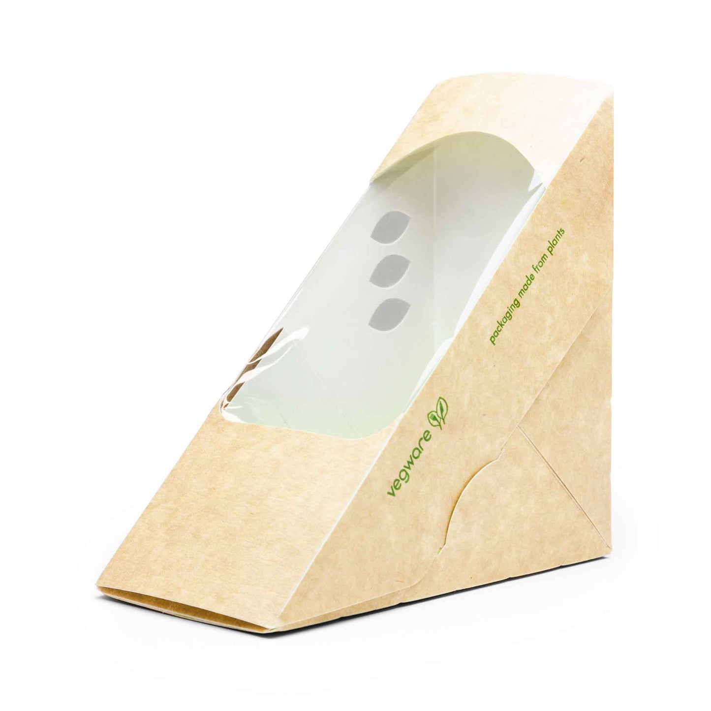 Vegware Compostable Standard 65mm Kraft Sandwich Wedge - Case of 500