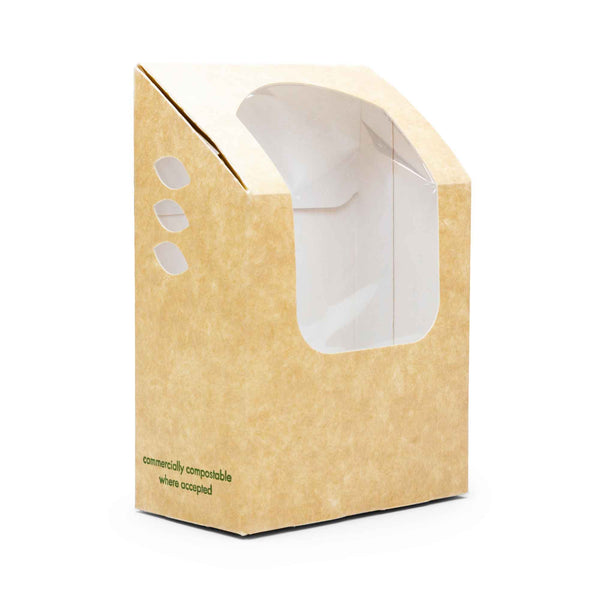 Vegware Compostable Tortilla / Wrap Kraft Box - Case of 500