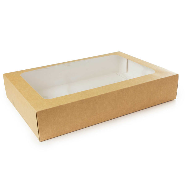 Vegware Compostable Large Sandwich Platter Box and Insert - Case of 25