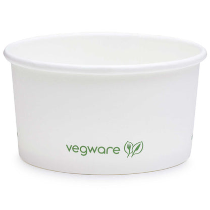 Vegware Compostable 6oz Soup Container 90-Series - White - Case of 1000