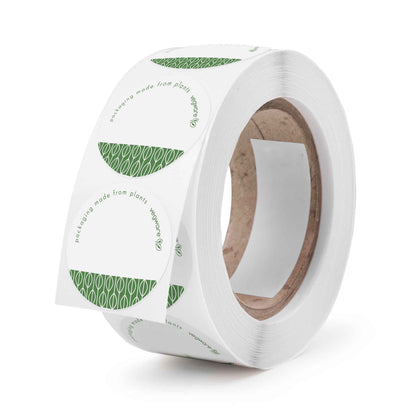Vegware Compostable 45mm Round Write-On Sticker - Case of 1000