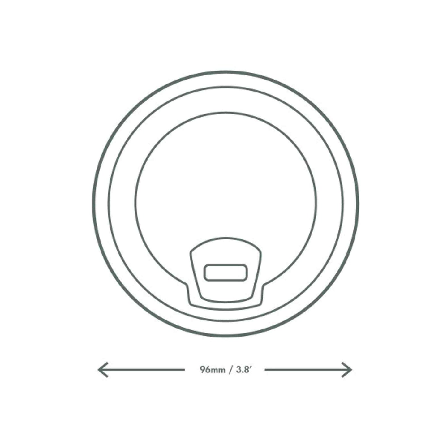 Vegware Plant-Based 96-Series PLA Sipping Lid - Case of 1000