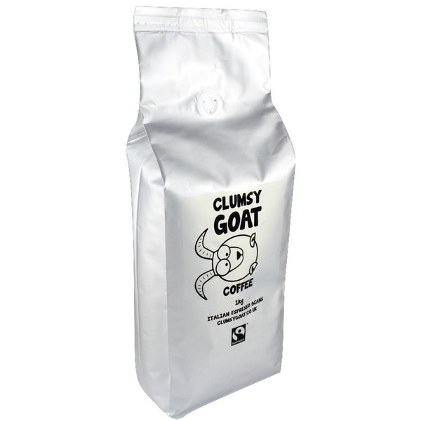 Clumsy Goat Fairtrade Italian Espresso Coffee Beans – 100% Arabica