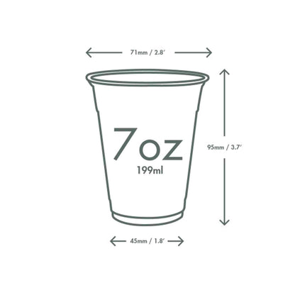 Vegware Plain 7oz PLA Eco Water Cup - Case of 2000