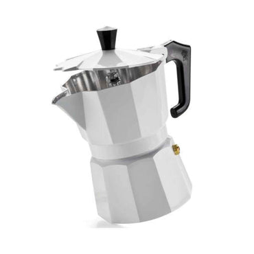 Pezzetti Italexpress Aluminium Stove Top Moka Pot - 6 Cup - White