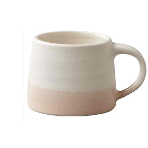 Kinto SCS-S03 Porcelain Coffee Mug - White x Pink Beige - 4oz