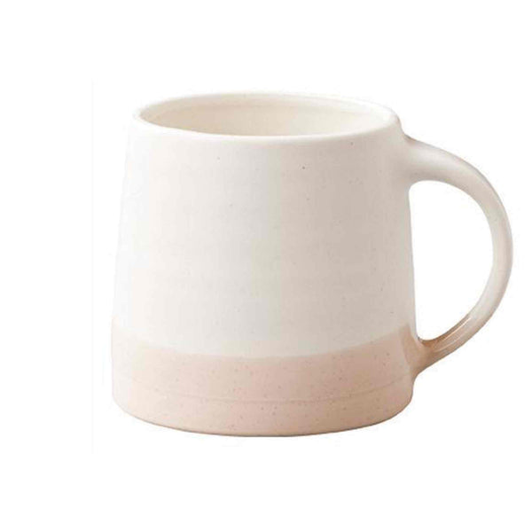 Kinto SCS-S03 Porcelain Coffee Mug - White x Pink Beige - 11.5oz