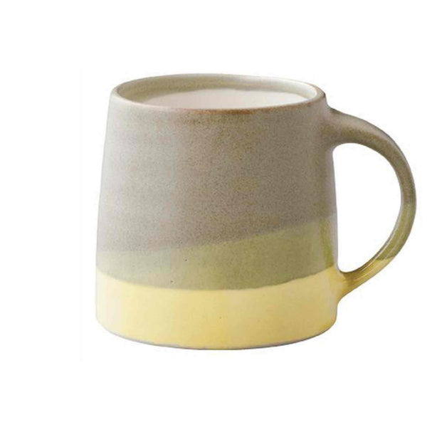 Kinto SCS-S03 Porcelain Coffee Mug - Moss Green x Yellow - 11.5oz