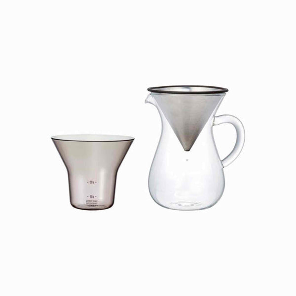 Kinto SCS-02-CC-ST Carafe Set 300ml - Stainless Steel