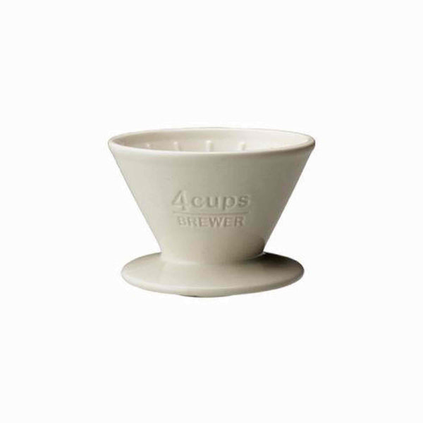 Kinto SCS-04-BR Coffee Brewer 4 Cups - White Porcelain