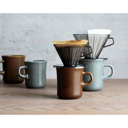 Kinto SCS Brown Porcelain Coffee Mug - 9oz
