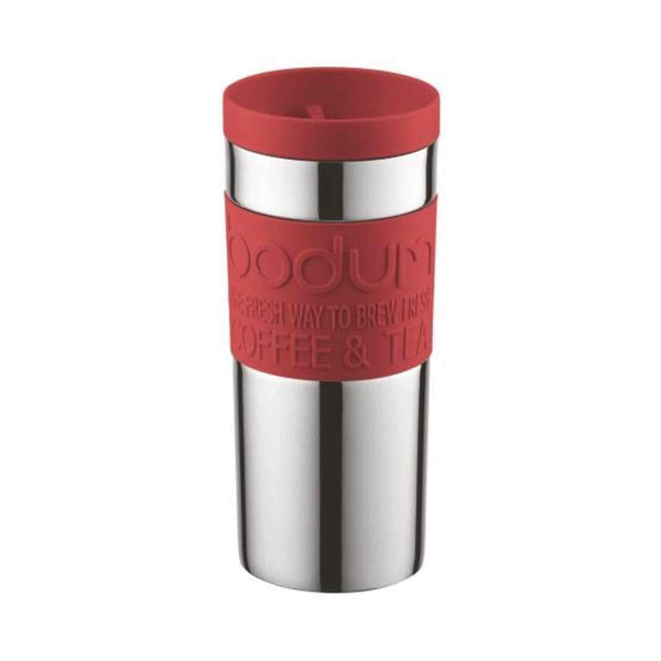 Bodum Travel Coffee Mug - Stainless Steel - 0.35l - 12oz - Push On Lid