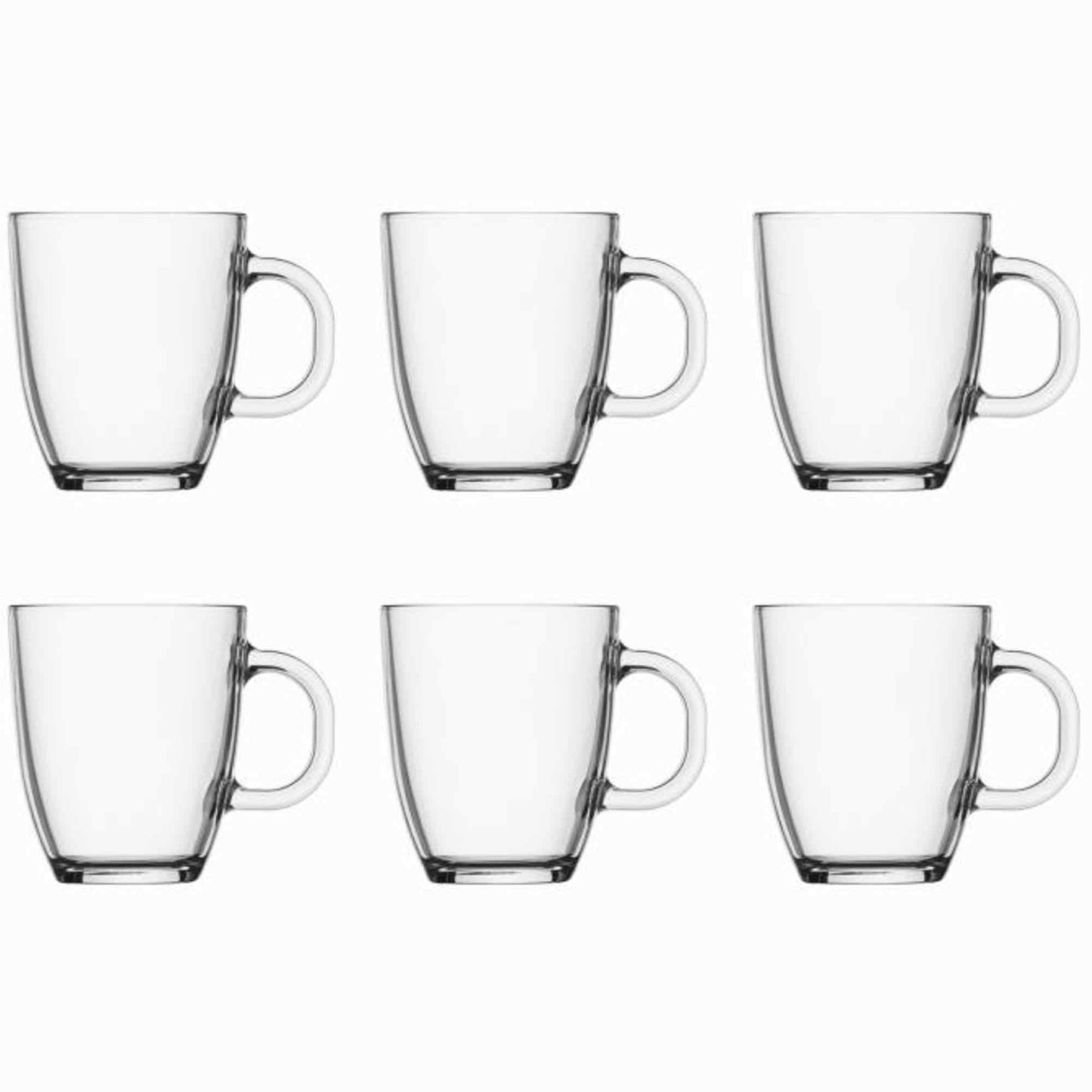 Bodum Bistro Glass Coffee Mug - 0.35l / 12oz - 6 Pack