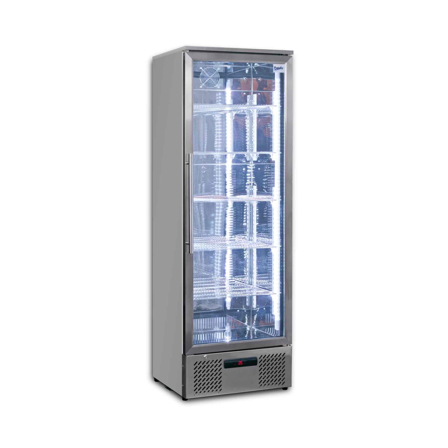 Prodis NT10ST-HC Single Door Stainless Steel Finish Upright Bottle Cooler