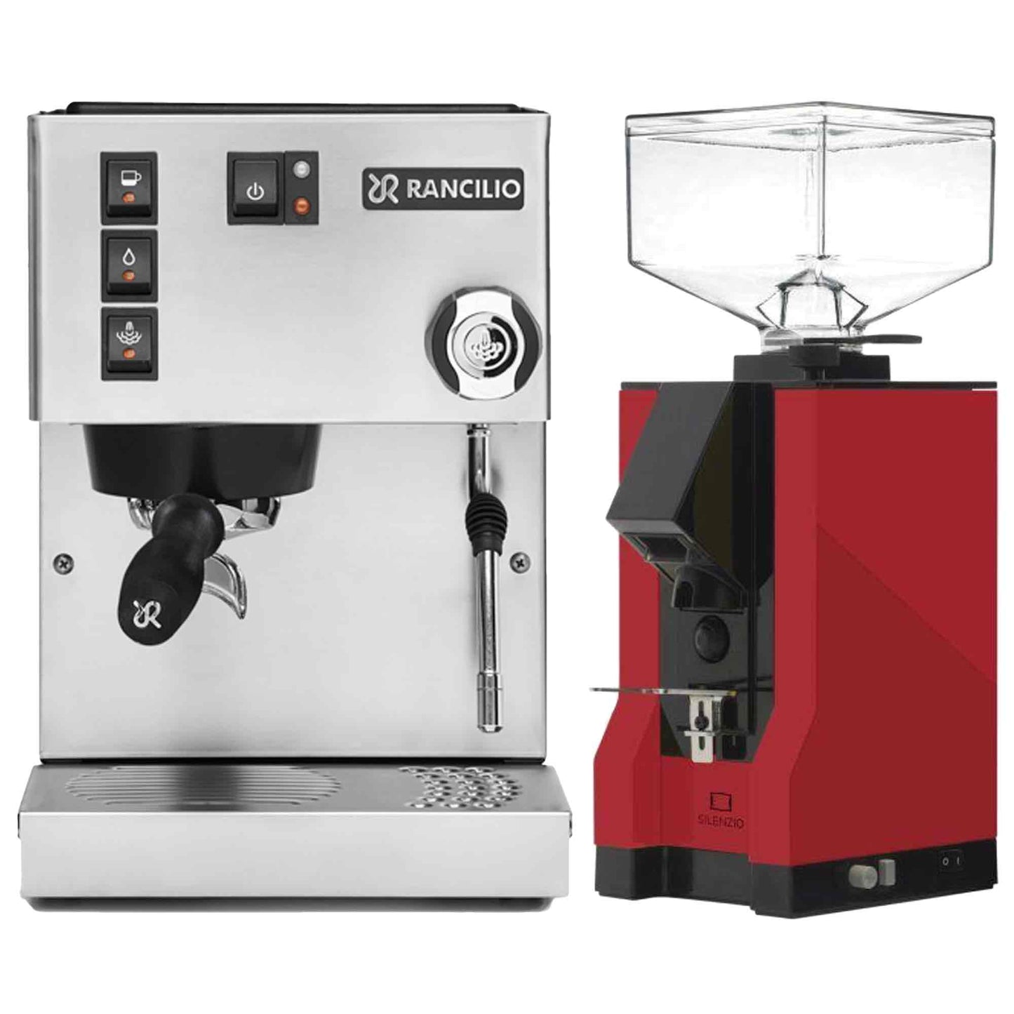 Rancilio Silvia E V6 Home Espresso Machine + Eureka Silenzio Grinder Package
