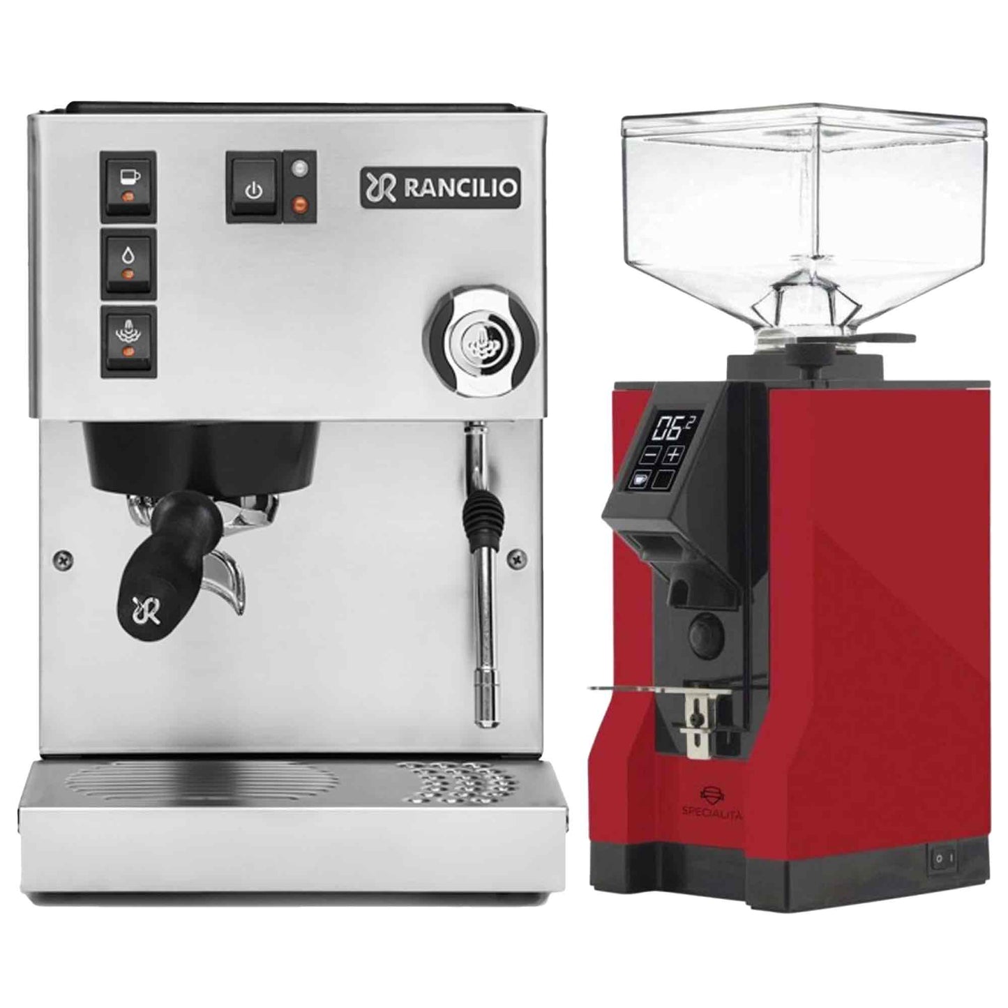 Rancilio Silvia E V6 Home Espresso Machine + Eureka Specialita Grinder Package